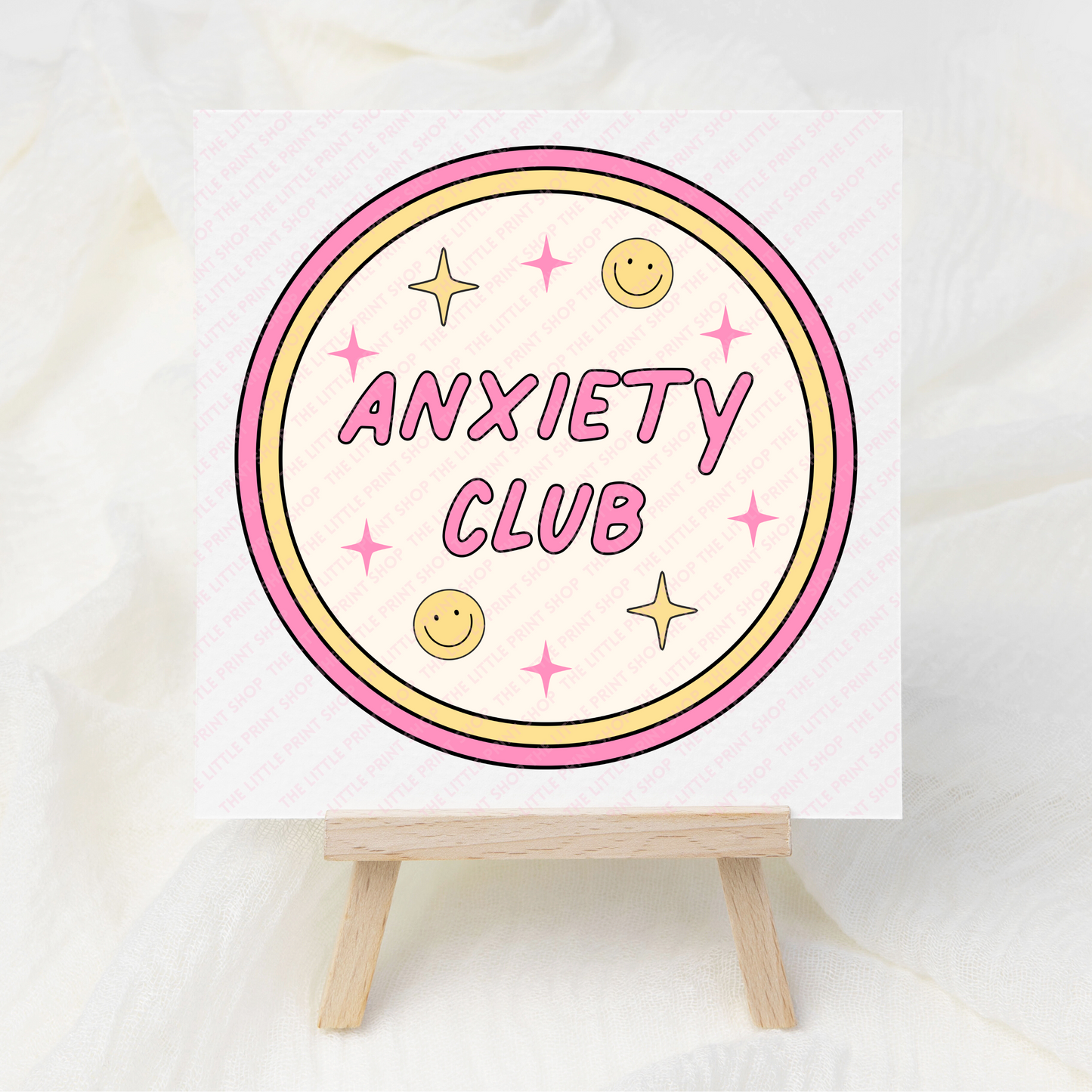 Anxiety Club - UV DTF 3 inch Decals