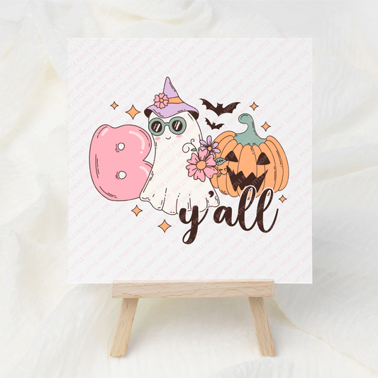 Boo Y'all - UV DTF 3 inch Decal