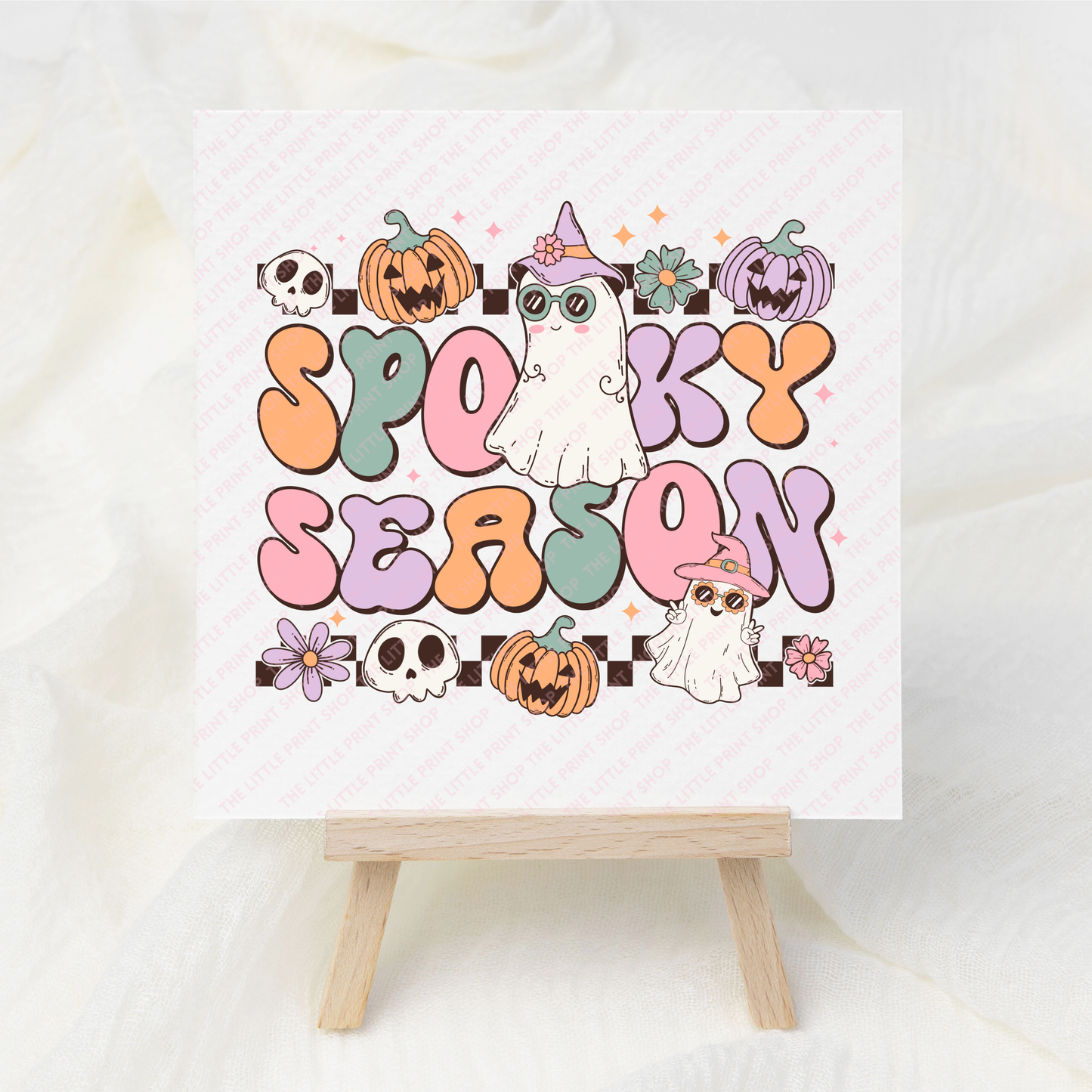 Spook Season Ghost - UV DTF 3 inch Decal