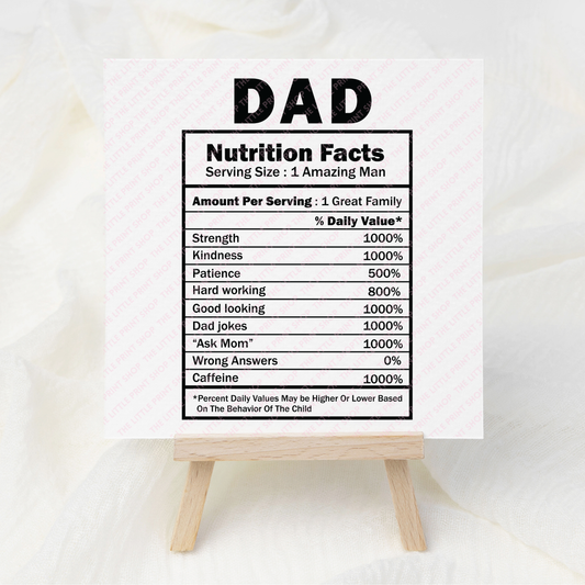 Dad Facts - UV DTF 3 inch Decals