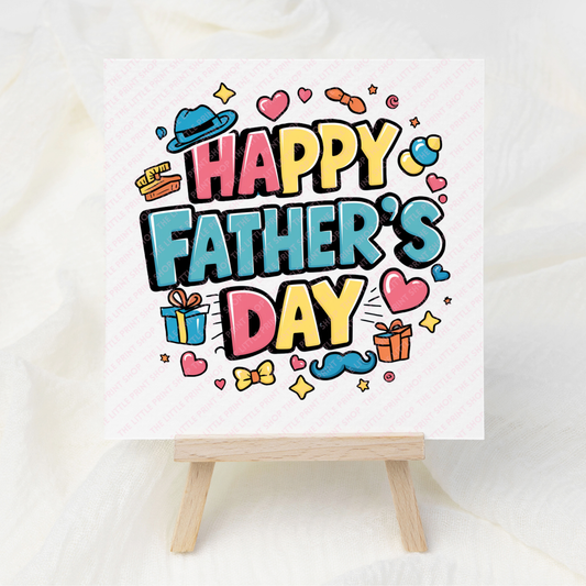 Happy Father's Day - UV DTF 3 inch Decals