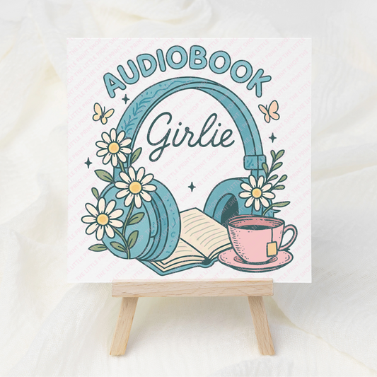Audiobook Girlie - UV DTF 3 inch Decals