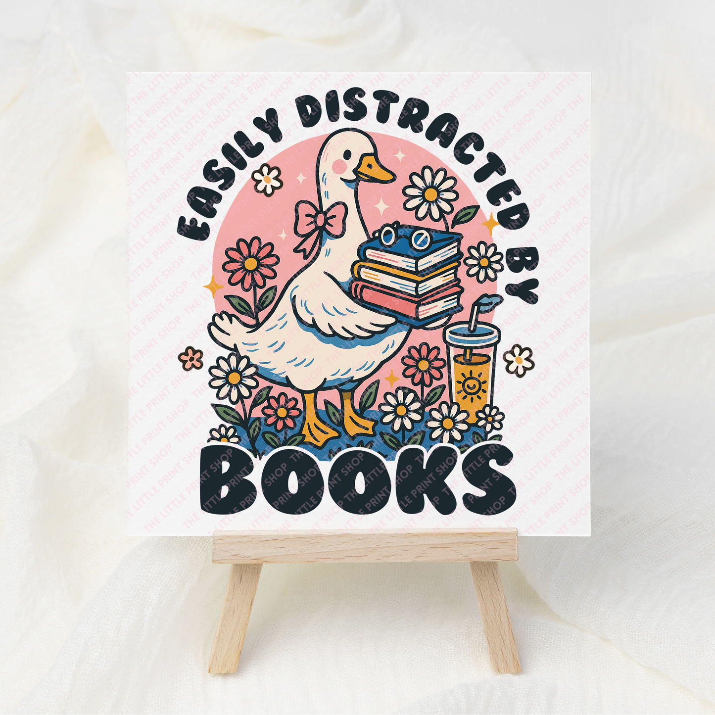 Easily Distracted By Books - UV DTF 3 inch Decals