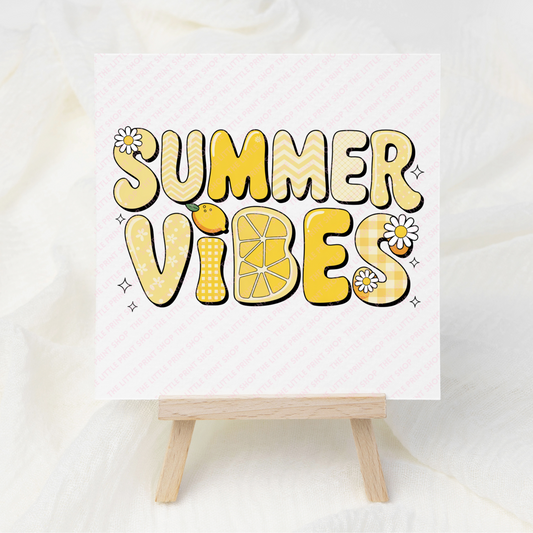 Summer Vibes - UV DTF 3 inch Decals