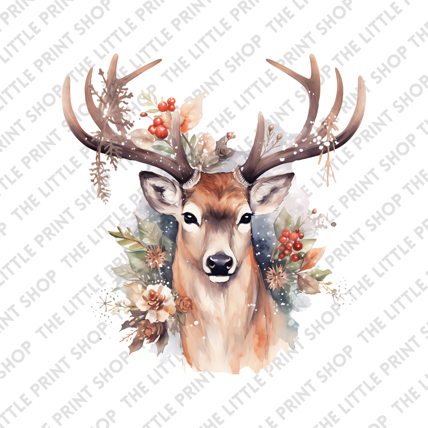Christmas Deer- UV DTF 3.5 inch Decal