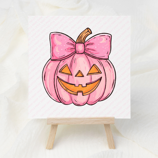 Pink Pumpkin - UV DTF 3 inch Decals