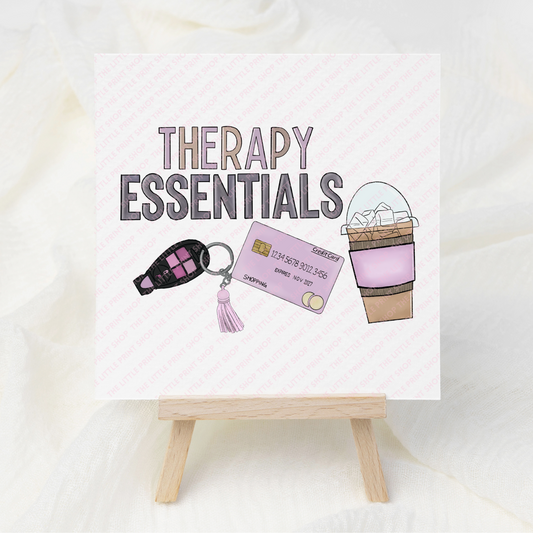 Therapy Essentials - UV DTF 3 inch Decals (Copy