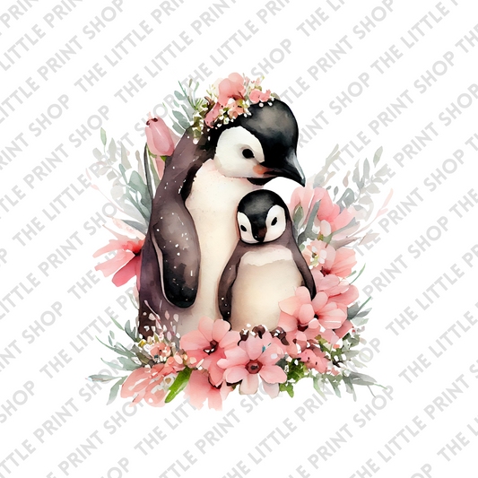 Penguin Love - UV DTF 3inch Decal