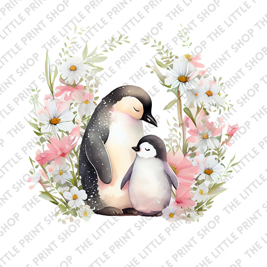 Penguin Love - UV DTF 3inch Decal