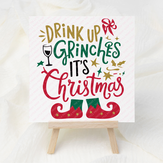 Drink Up - UV DTF 3 inch Decal