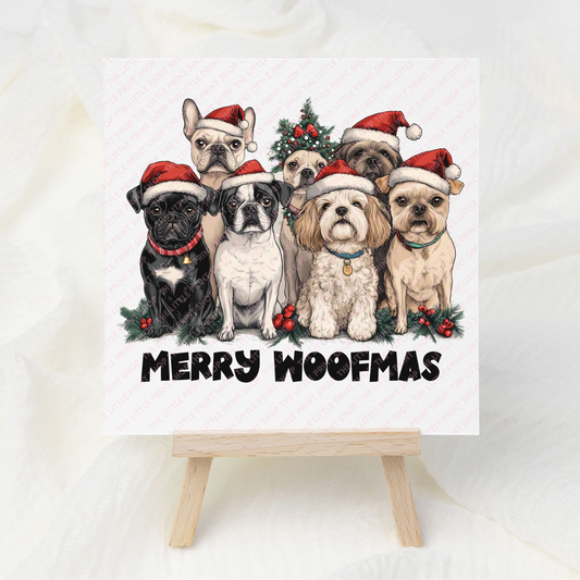 Merry Woofmas - UV DTF 3 inch Decal