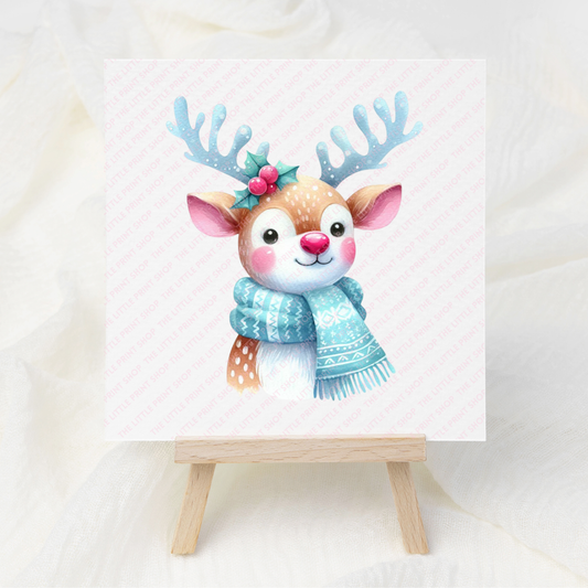 Frosty Reindeer - UV DTF 3 inch Decal