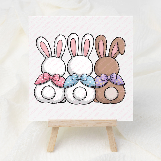 Three Bunnies - UV DTF 3 inch Decals