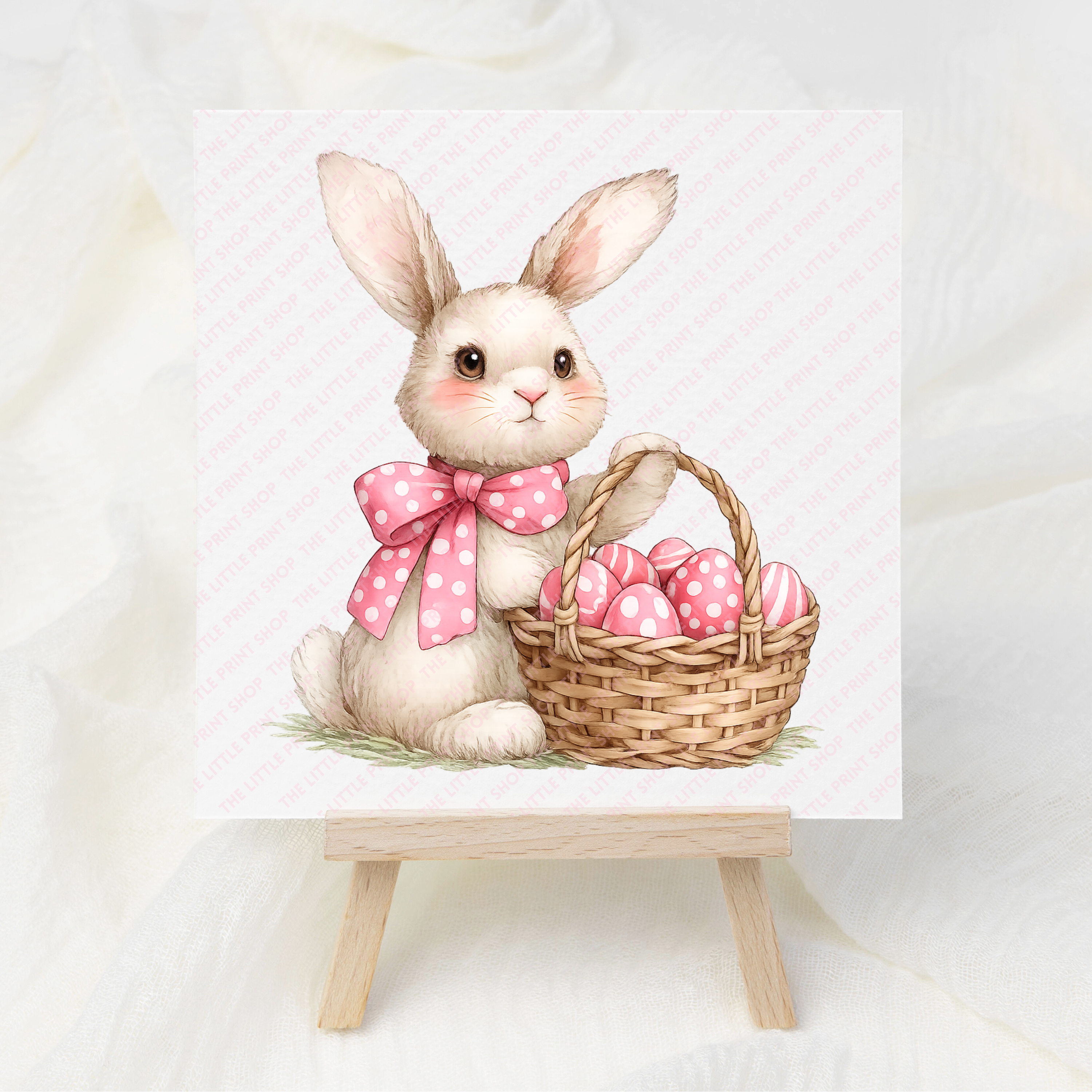 Pink Bow Bunny - UV DTF Decal – Little Print Shop