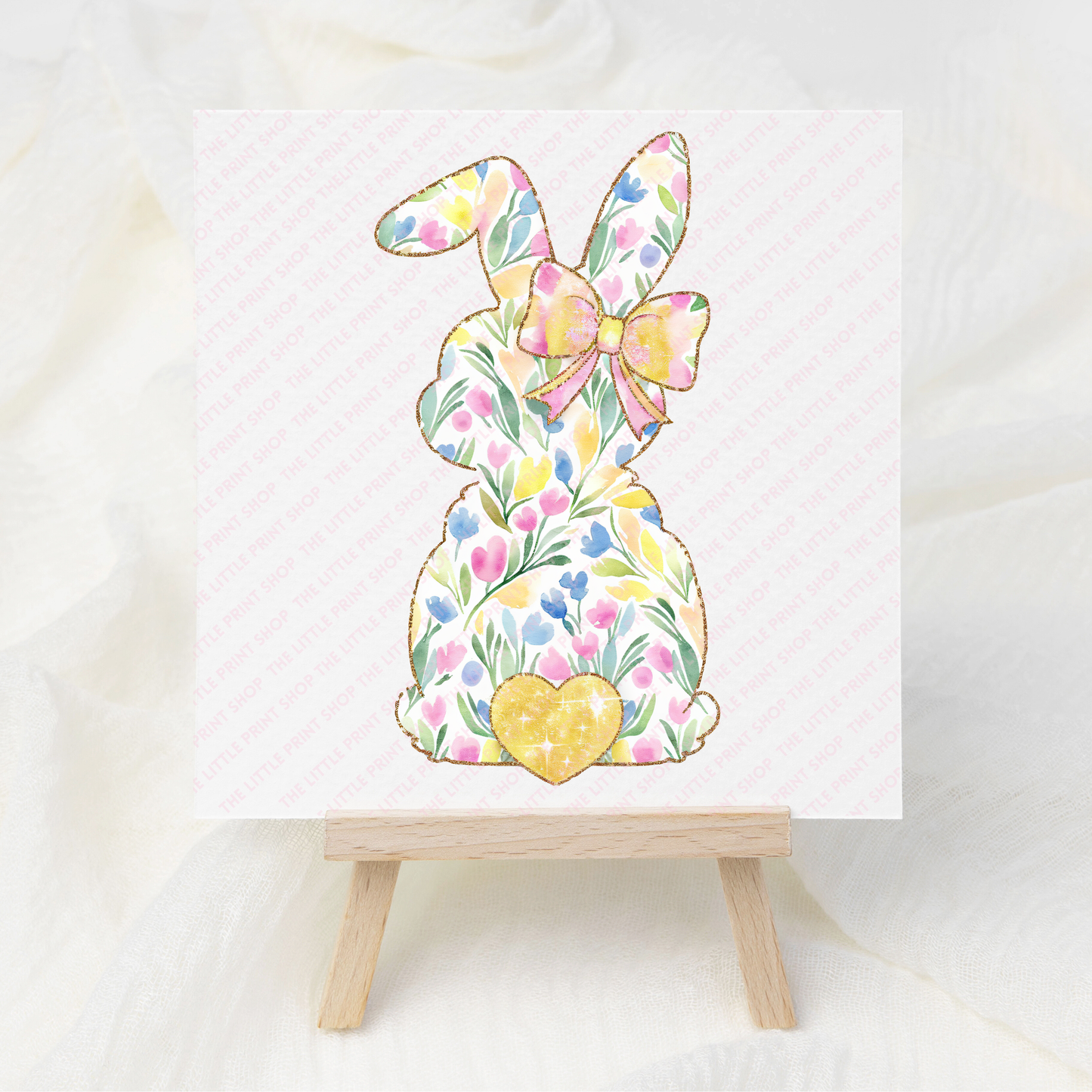 Floral Bunny - UV DTF 3 inch Decals