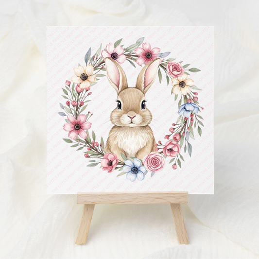 Bunny Wreath - UV DTF Decal