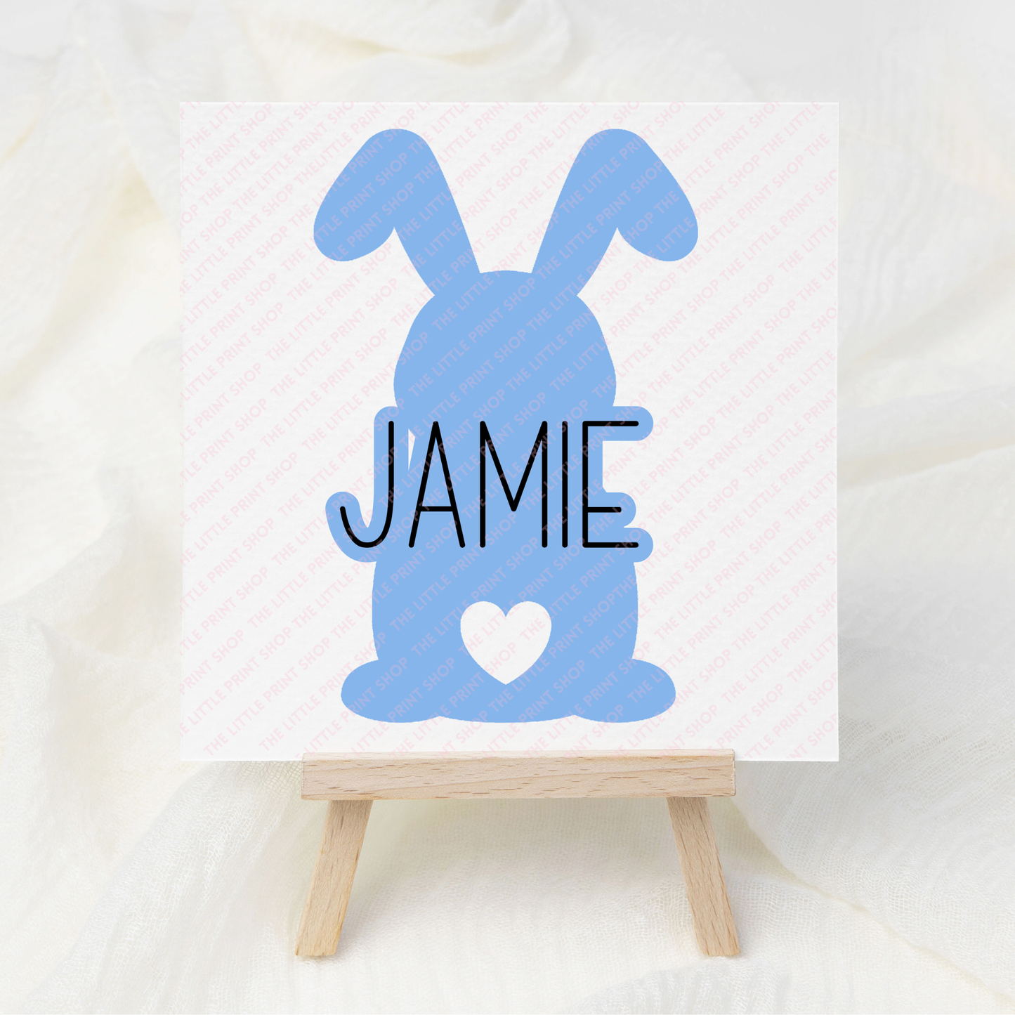 Bunny Silhouette - Custom Name - UV DTF Decal