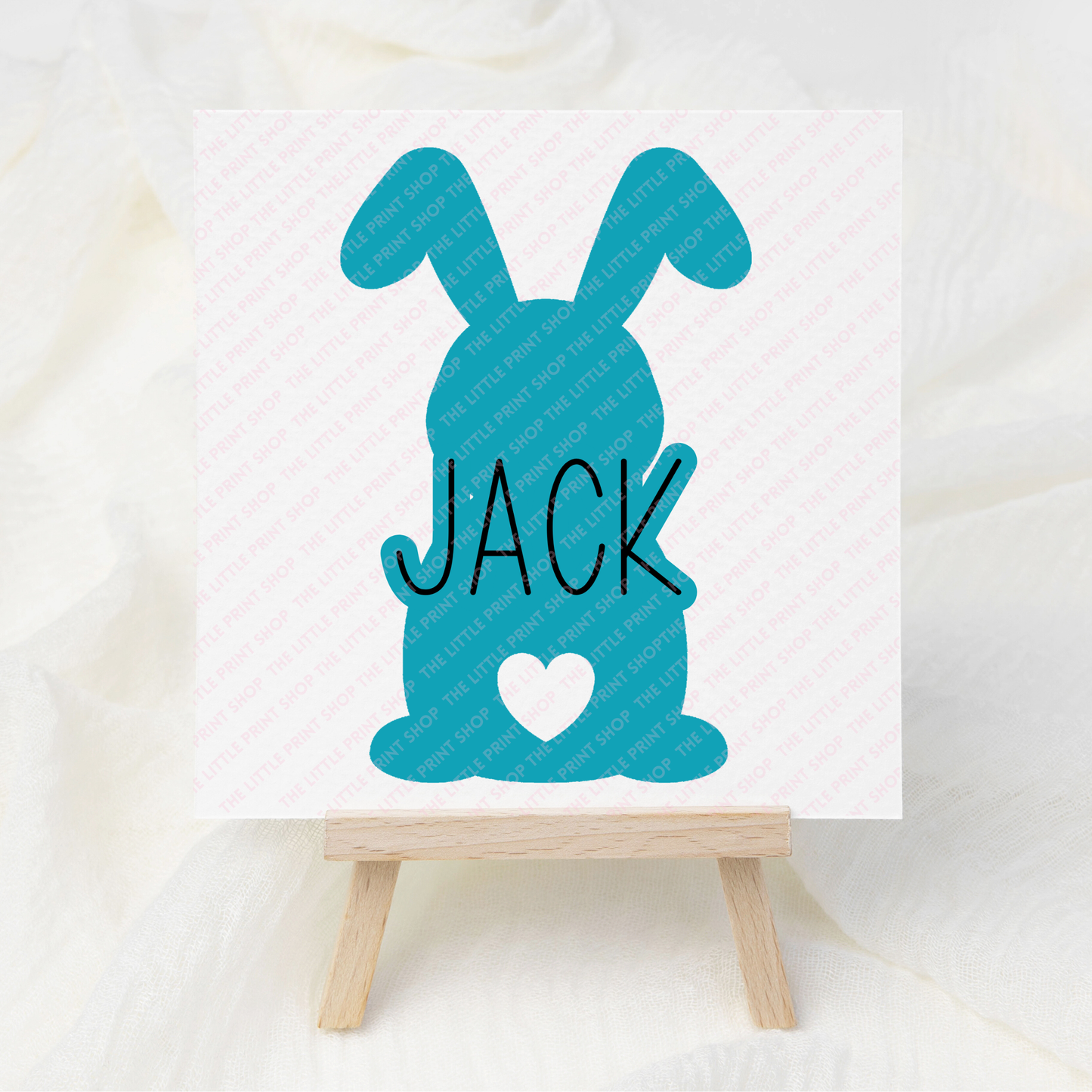 Bunny Silhouette - Custom Name - UV DTF Decal