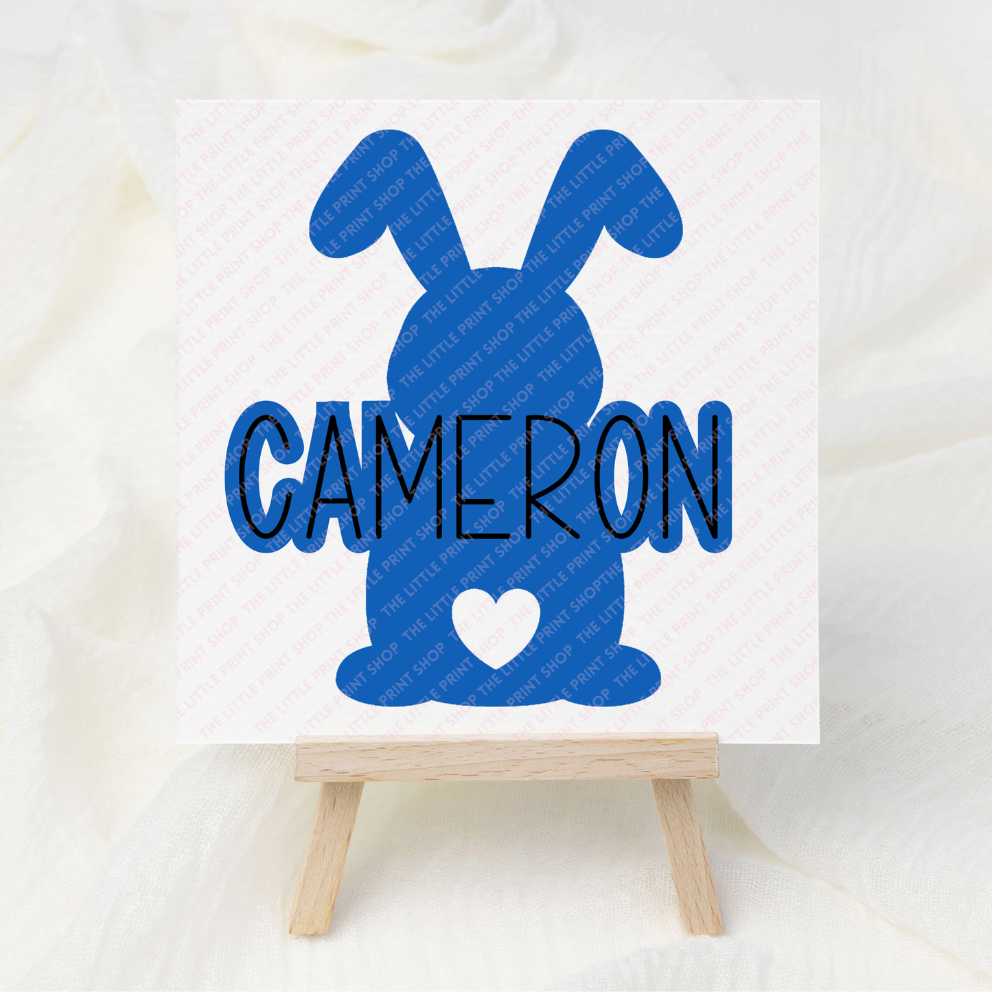 Bunny Silhouette - Custom Name - UV DTF Decal