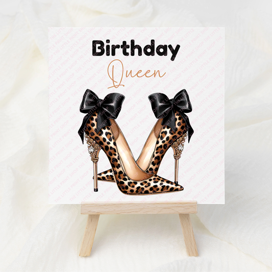 Birthday Queen Black Heels - UV DTF 3 inch Decals