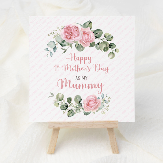 Happy 1st Mother's Day As My Mummy - UV DTF 3 inch Decals