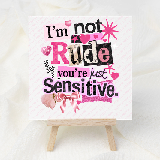 Sensitive - UV DTF 3 inch Decals