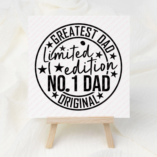 No.1 Dad - UV DTF 3 inch Decals