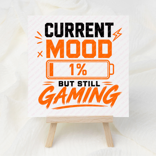 Current Mood - Orange - UV DTF 3 inch Decals