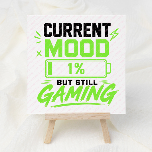 Current Mood - Green - UV DTF 3 inch Decals