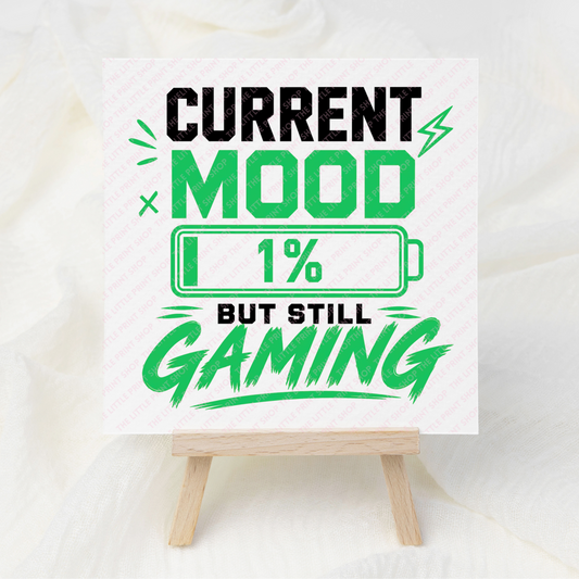 Current Mood - Green - UV DTF 3 inch Decals