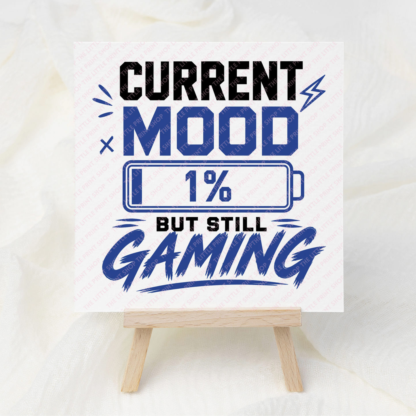 Current Mood - Navy - UV DTF 3 inch Decals