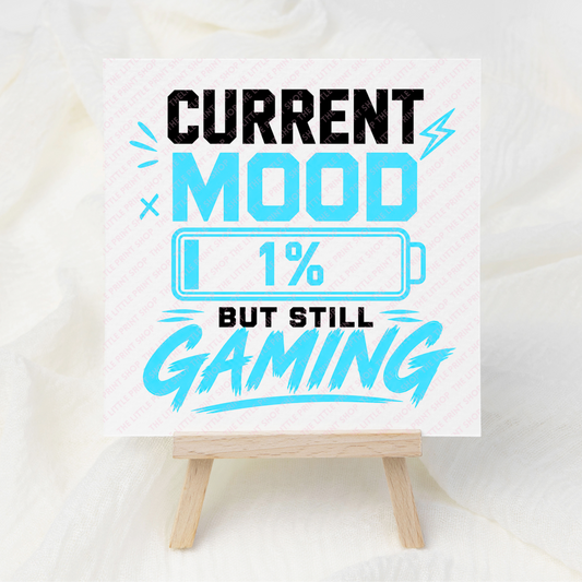 Current Mood - Blue - UV DTF 3 inch Decals