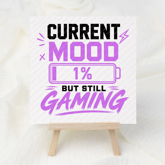 Current Mood - Purple - UV DTF 3 inch Decals