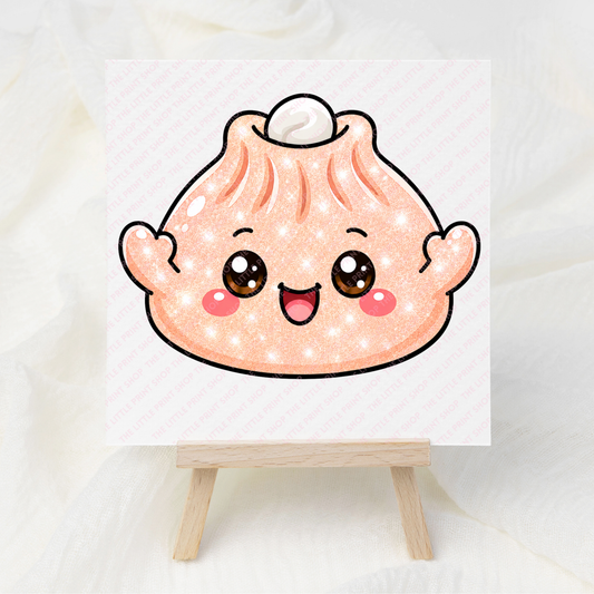 Peach Shimmer Dumpling - UV DTF 3 inch Decals
