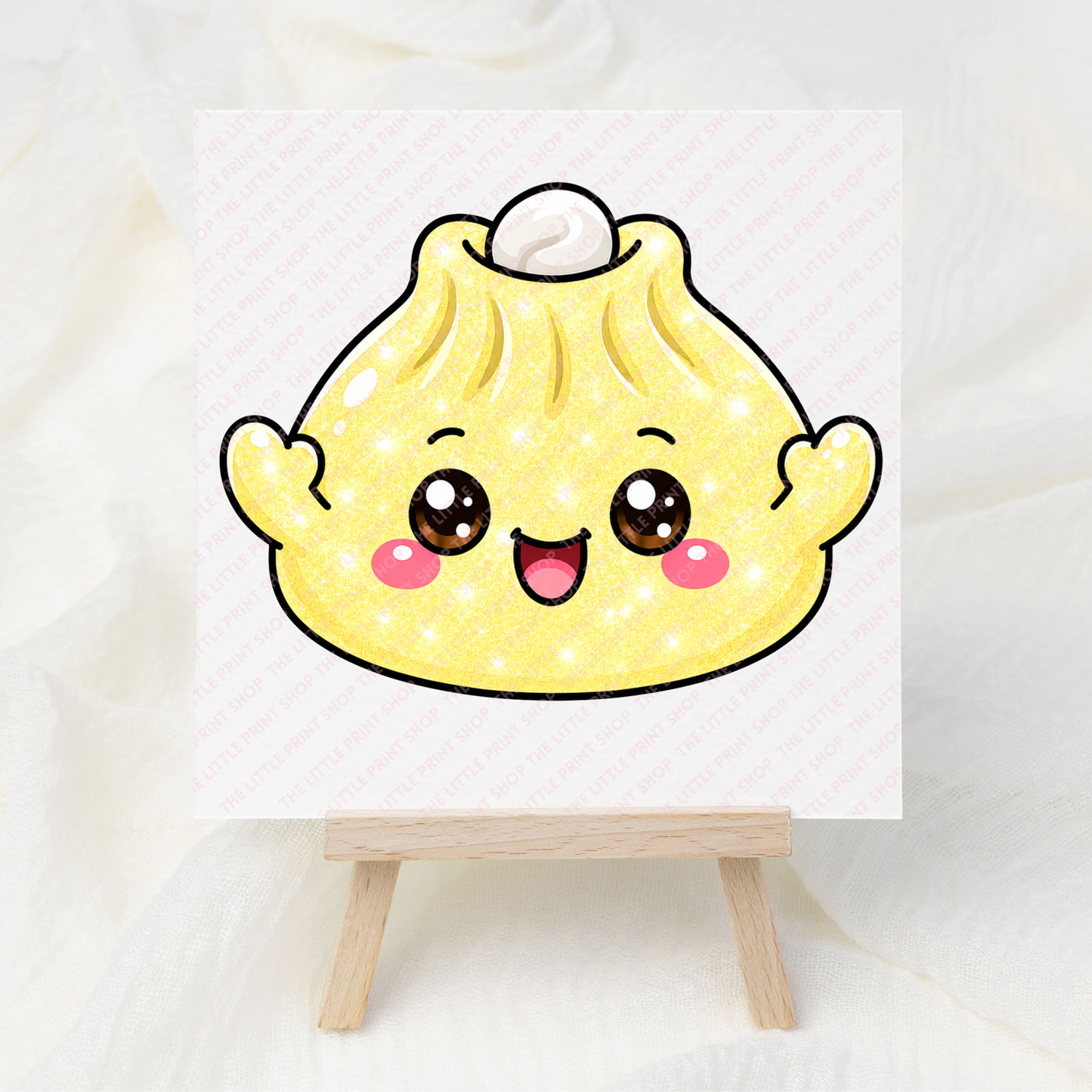 Yellow Shimmer Dumpling - UV DTF 3 inch Decals