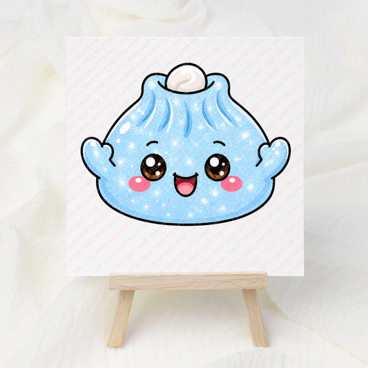 Blue Shimmer Dumpling - UV DTF 3 inch Decals