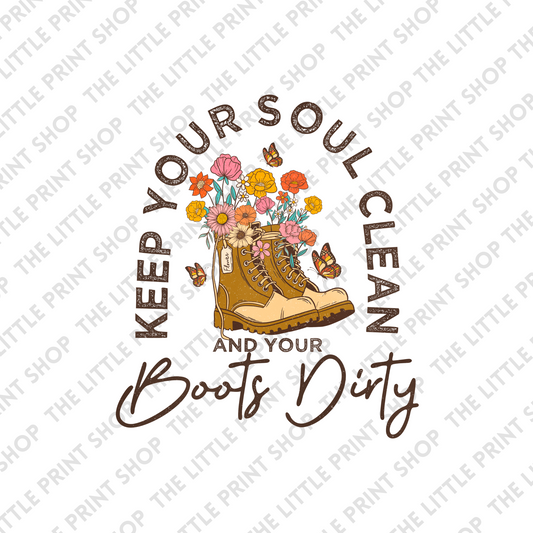 Boots Dirty - UV DTF 3inch Decal