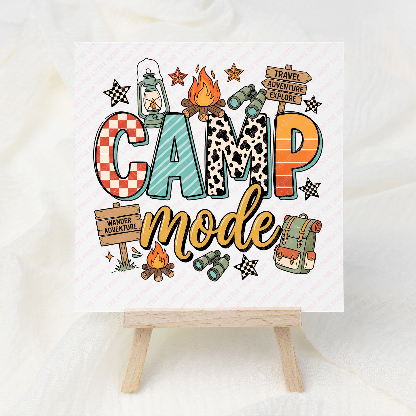 Camp Mode - UV DTF 3 inch Decals
