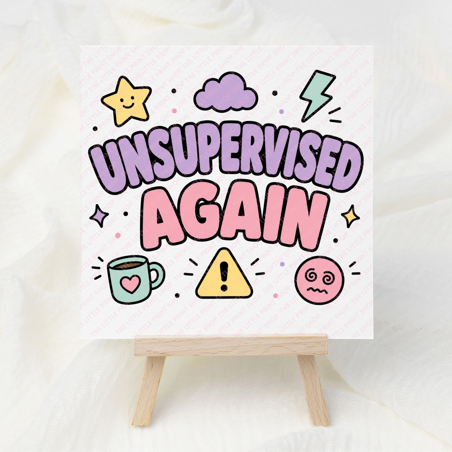 Unsupervised Again - UV DTF 3 inch Decals