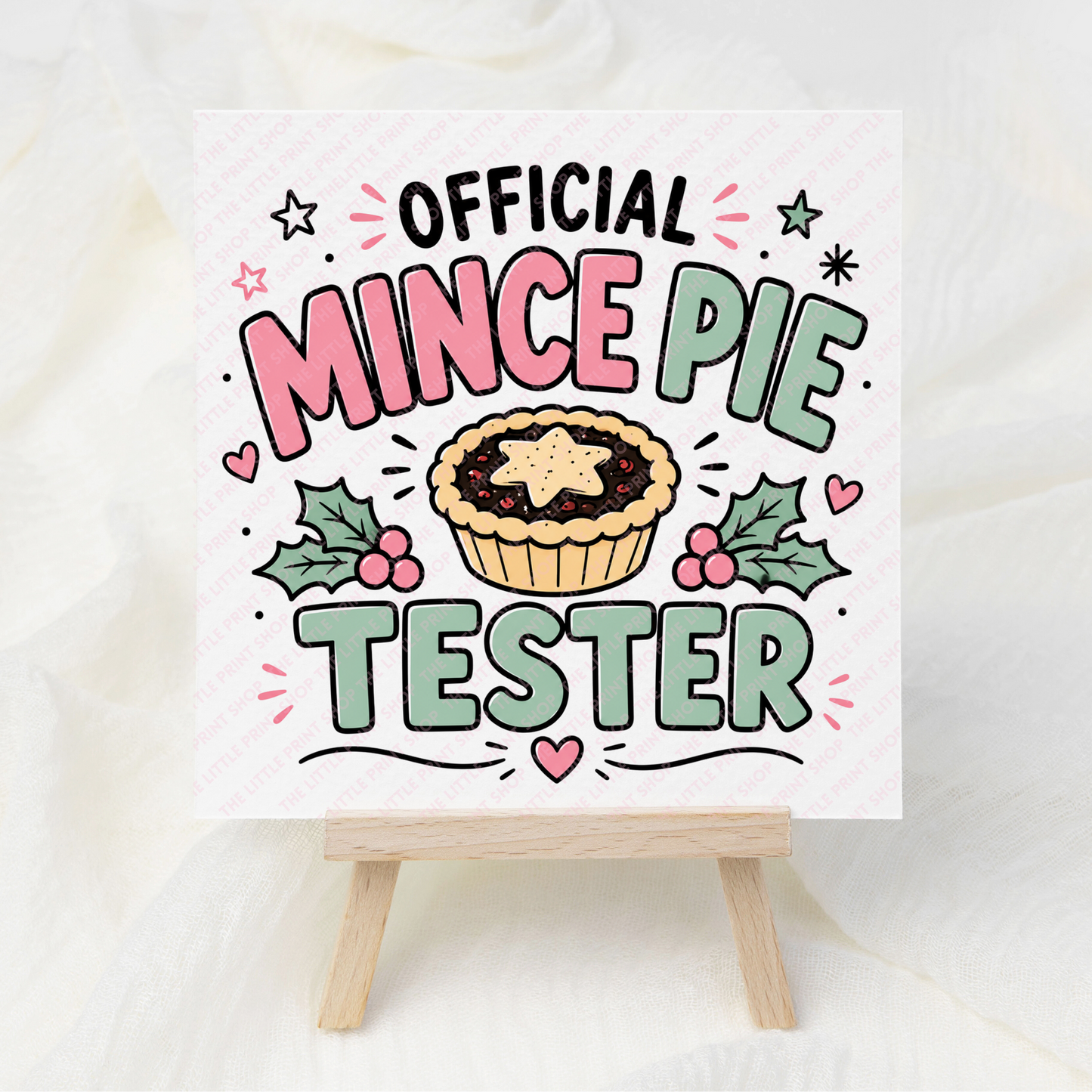 Mince Pie Tester - UV DTF 3 inch Decal