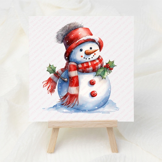Christmas Snowman - UV DTF 3 inch Decal