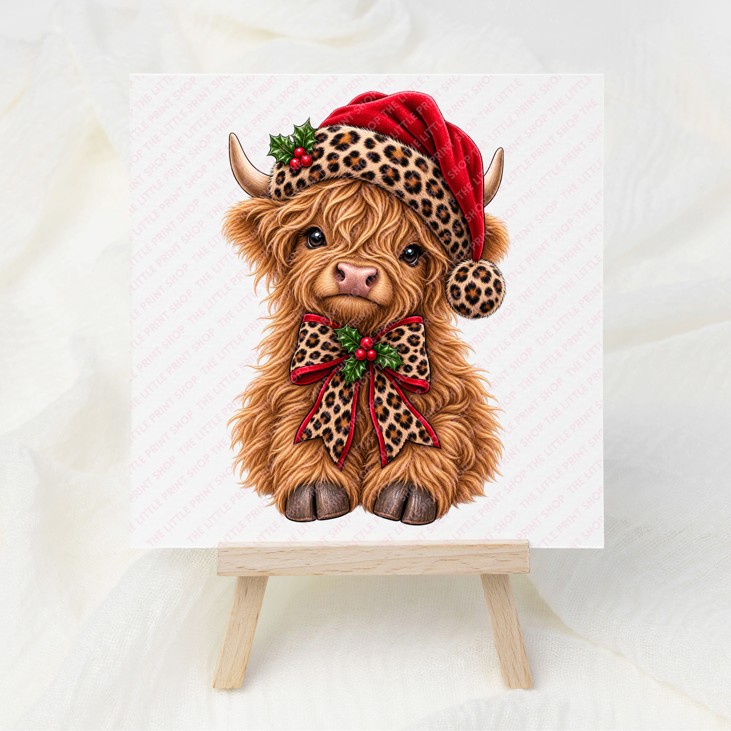 Leopard Print Highland Cow - UV DTF 3 inch Decal