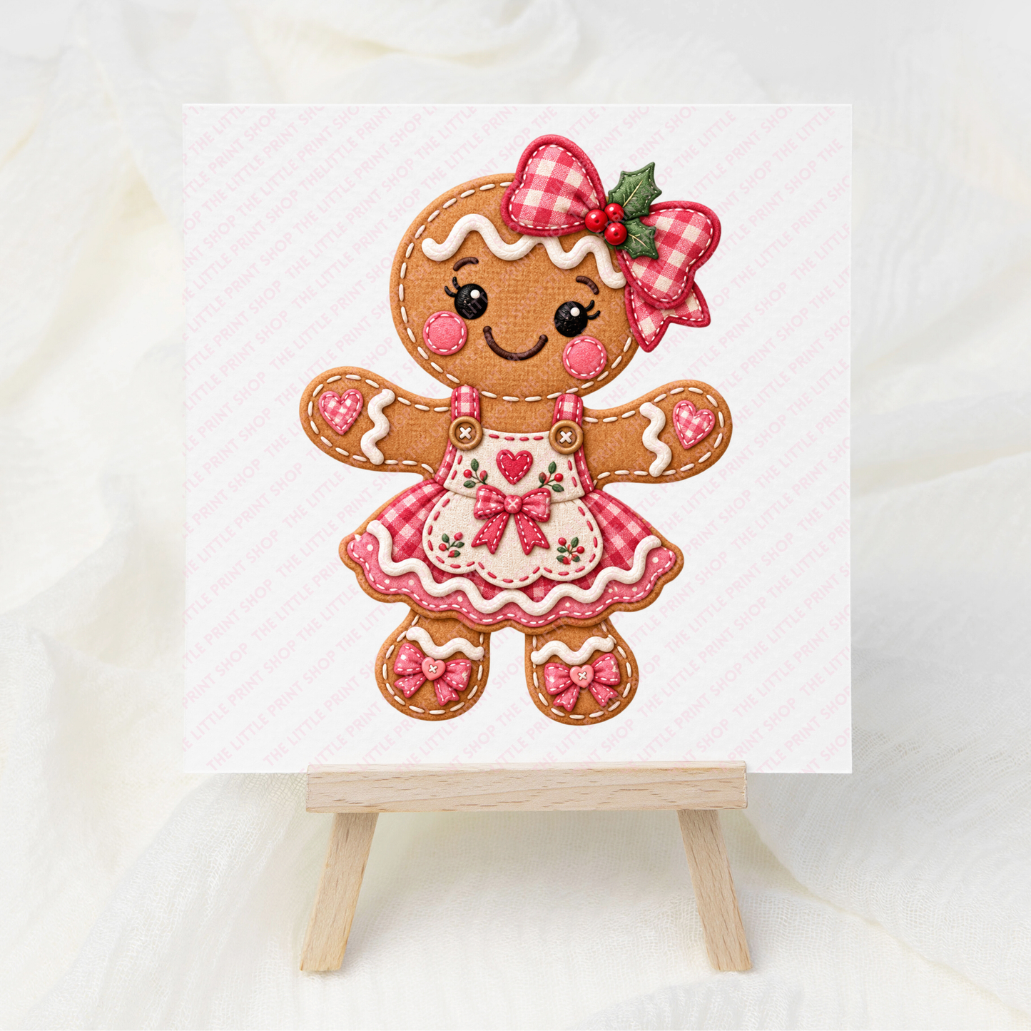 Gingerbread Patchwork #3 - UV DTF 3 inch Decal