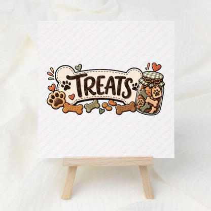 Treats - UV DTF 4 inch Decals