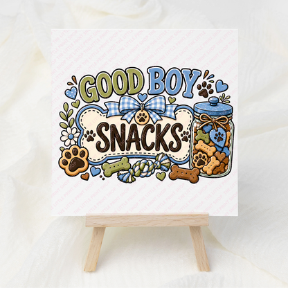 Good Boy Snacks - UV DTF 4 inch Decals