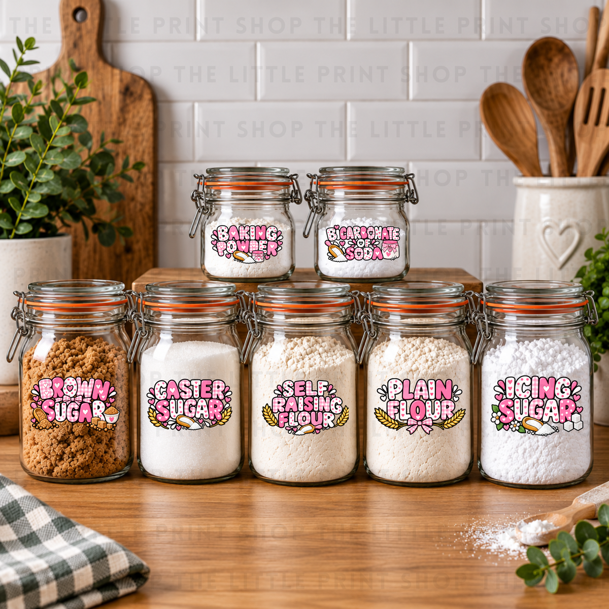 Baking Ingredients Bundle - UV DTF 3 inch Decals