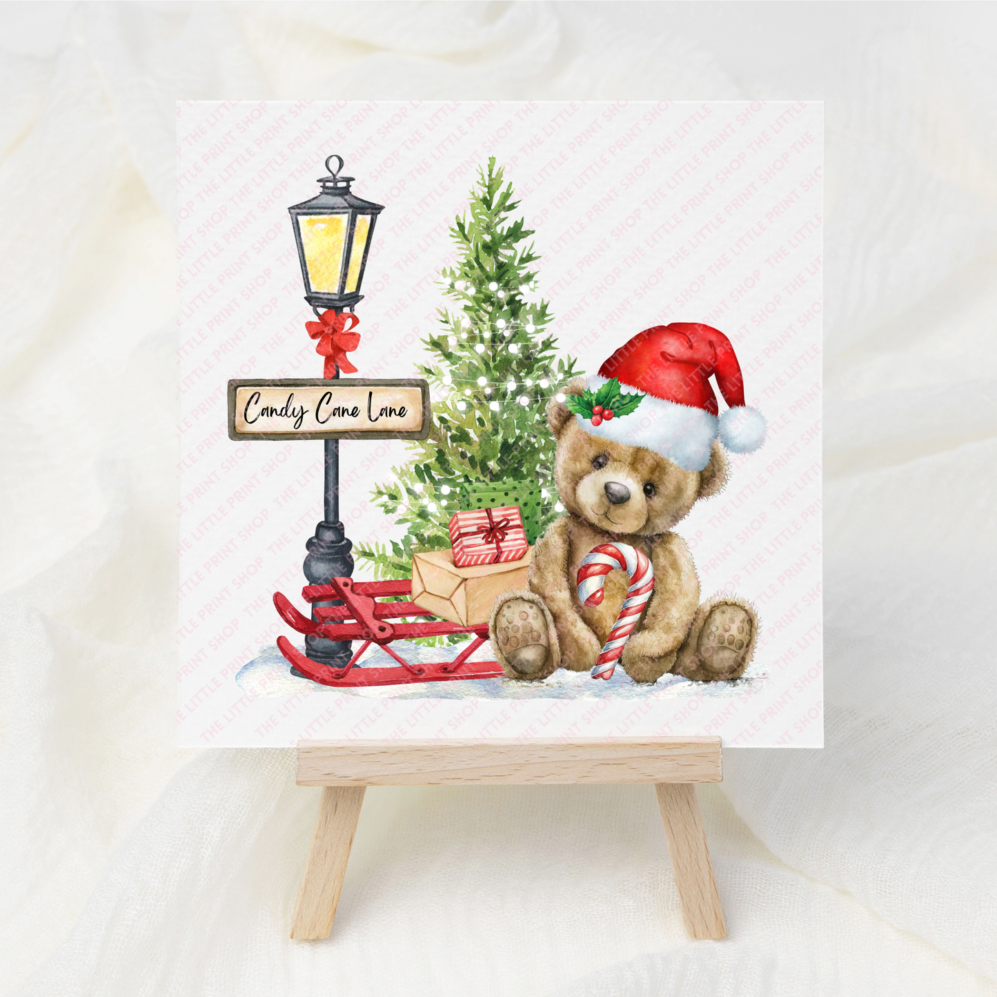 Christmas Teddy - UV DTF 3 Inch Decal
