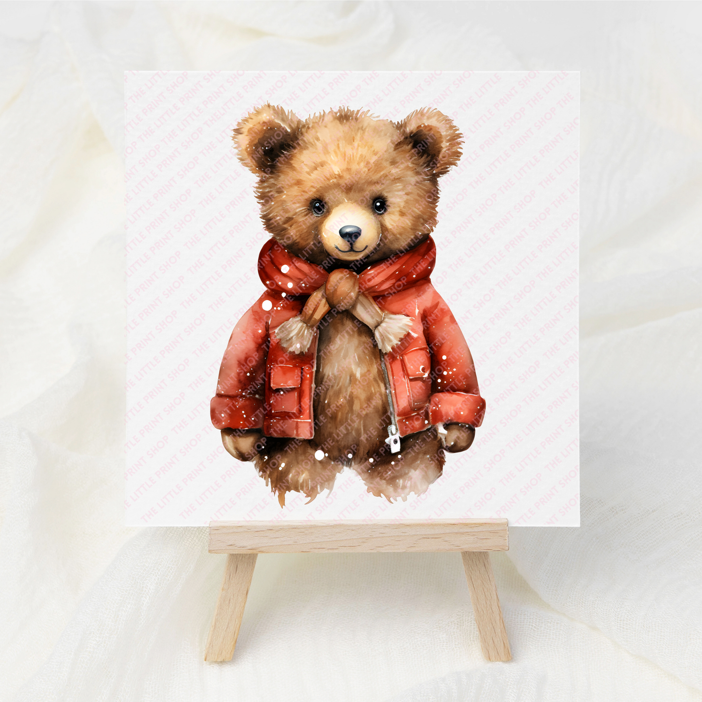 Bear With Scarf - UV DTF 3 inch Decal