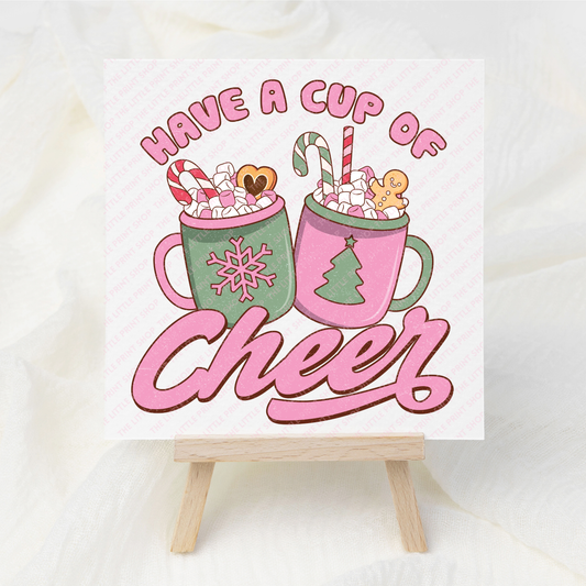Cup Of Cheer - UV DTF 3 inch Decal