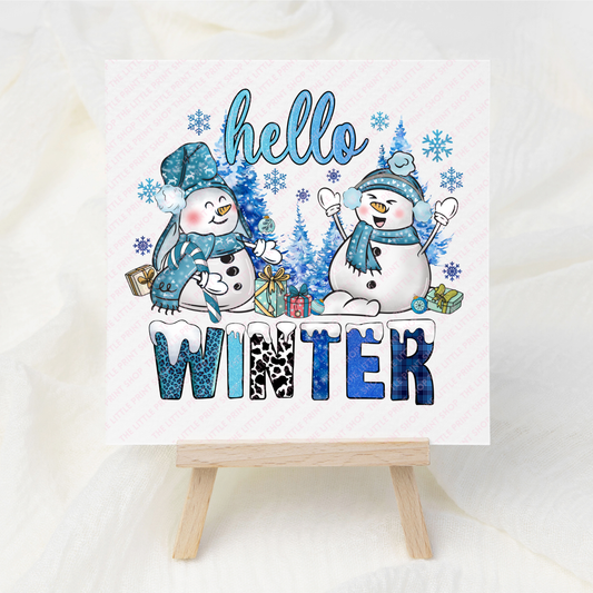 Blue Winter - UV DTF 3 inch Decal